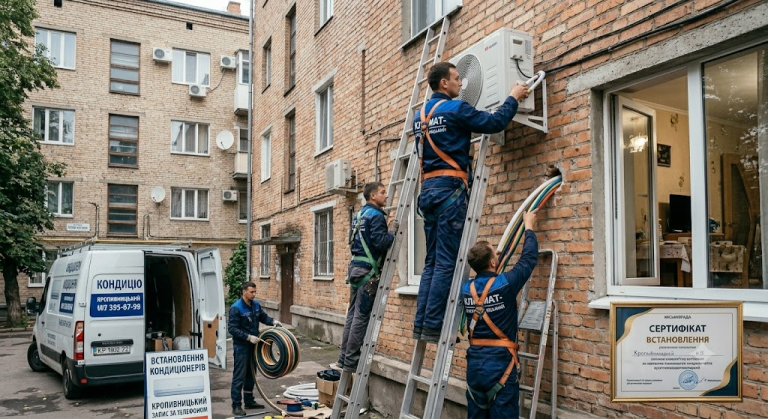 Установка кондиционеров в Кропивницком: правила монтажа и советы по выбору сервиса
