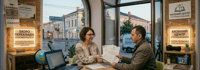 Перекладач у Кропивницькому: послуги нотаріального та письмового перекладу