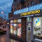 Изготовление рекламных вывесок с подсветкой в Кропивницком: эффективная реклама для вашего бизнеса